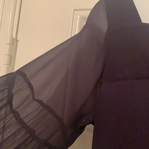 Diane Von Furstenberg Purple Sheath Dress with Long Bishop Sleeves for Cocktail - Picture 4 of 11